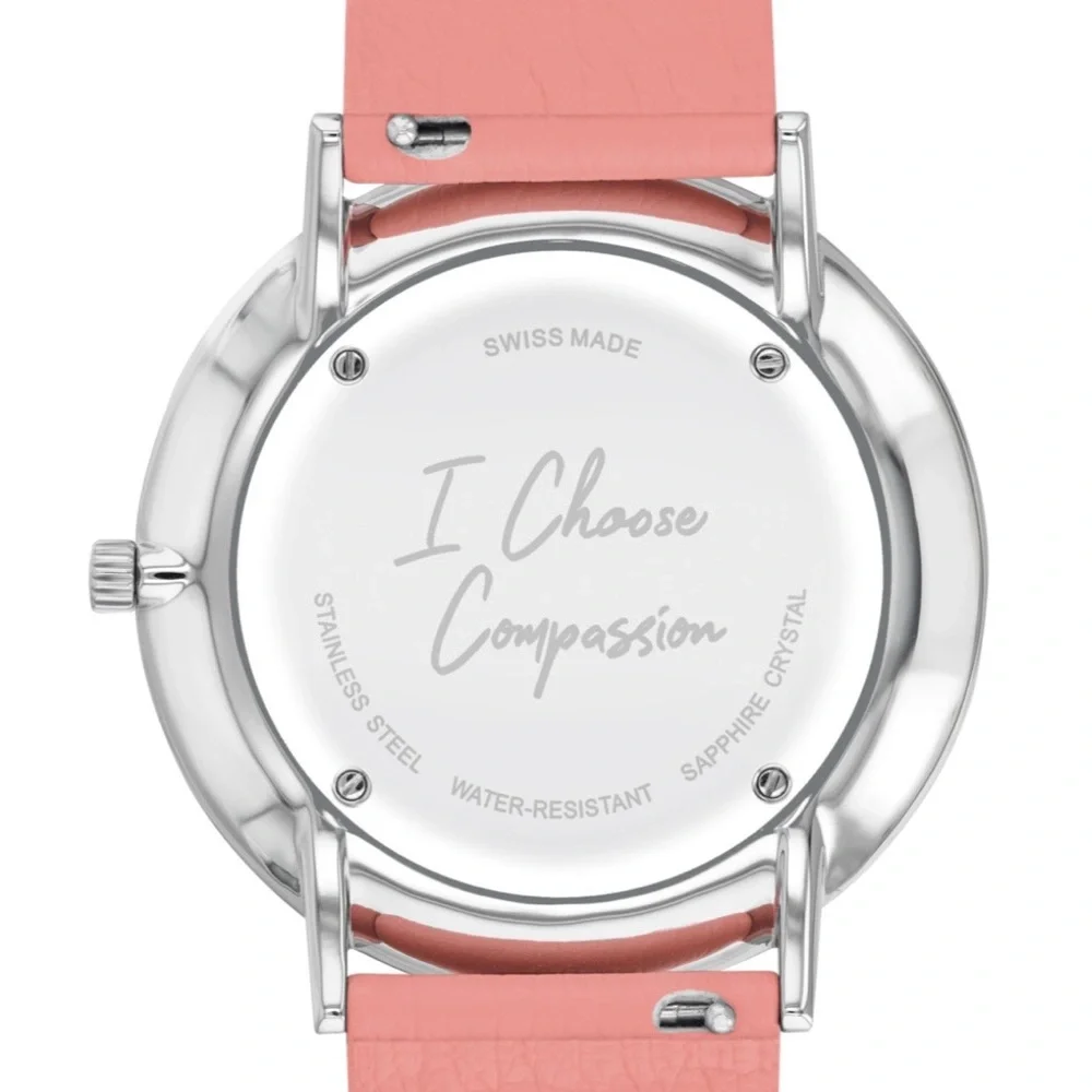 Movado Silver Case with Coral Strap - Picture 3 of 5